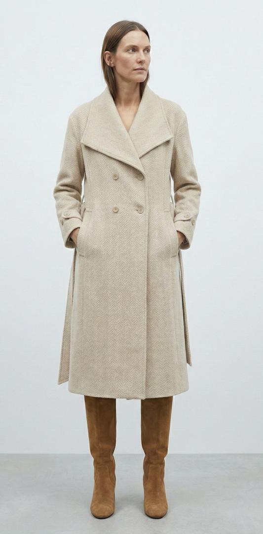 Winter Cream Lined Coat
