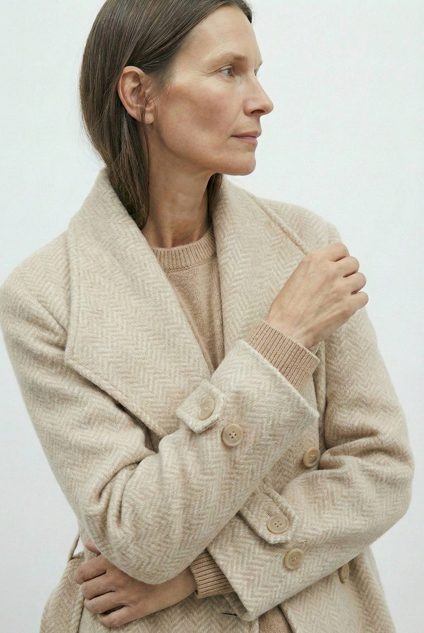 Winter Cream Lined Coat