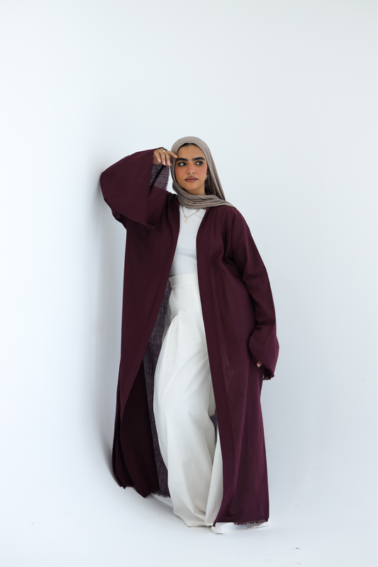Farha Kimono in Burgundy (فرحة)