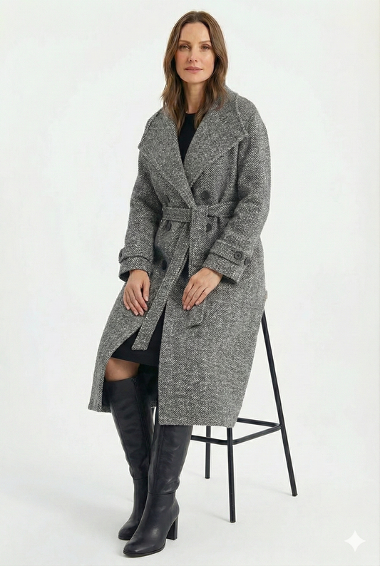 Winter Gray Lined Coat