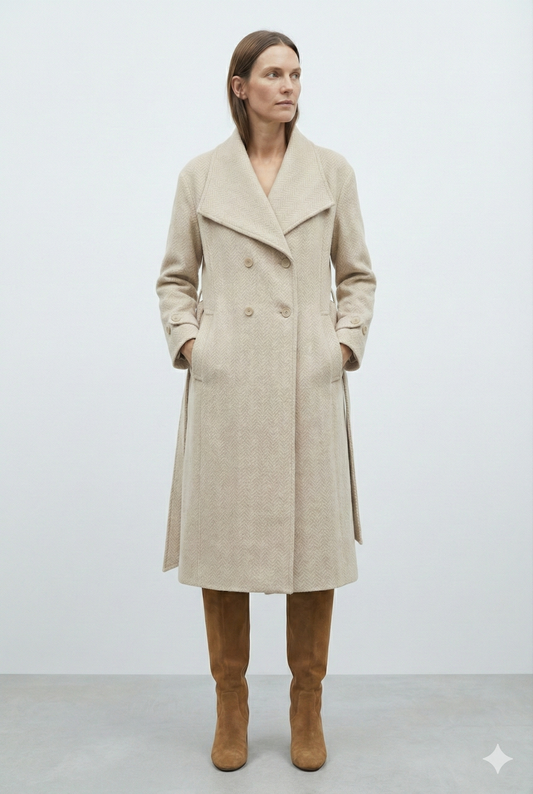 Winter Cream Lined Coat