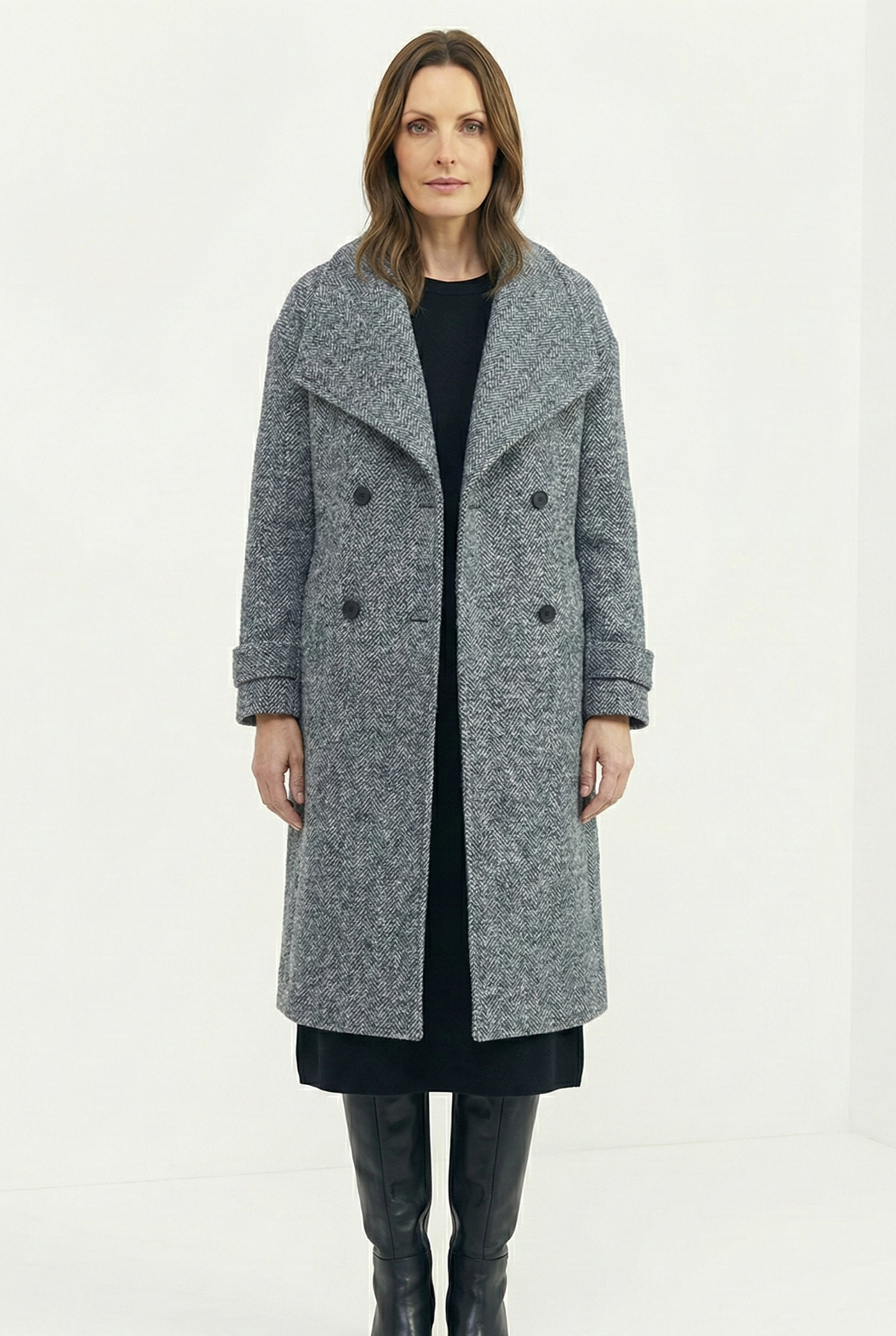 Winter Gray Lined Coat