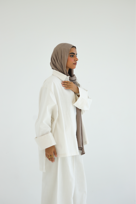 Linen Pants Off-White Set