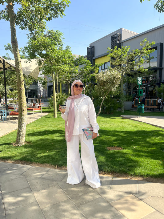 Seashell buttons linen set