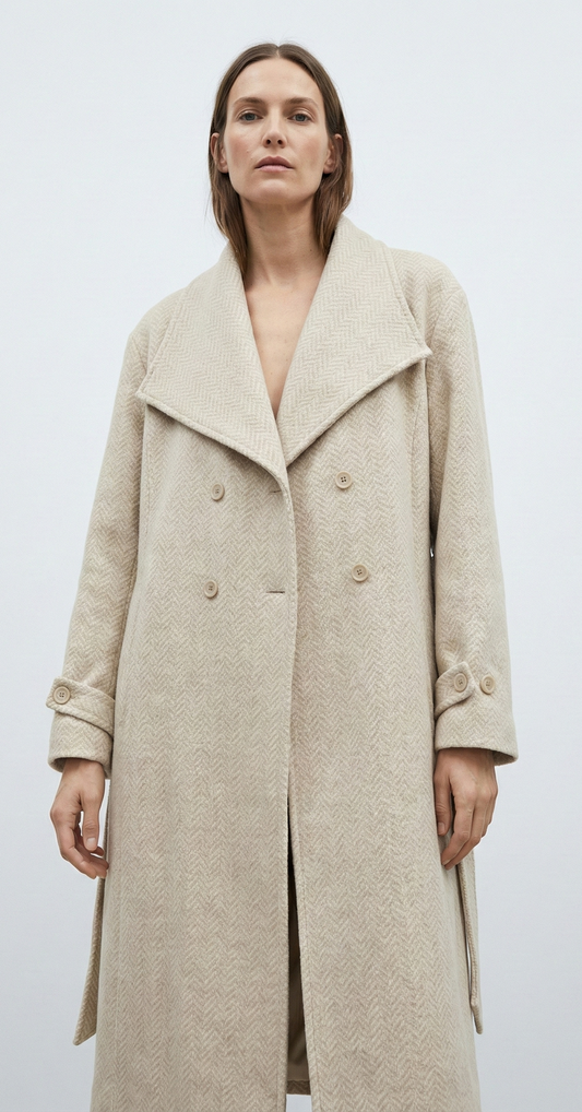 Winter Cream Lined Coat