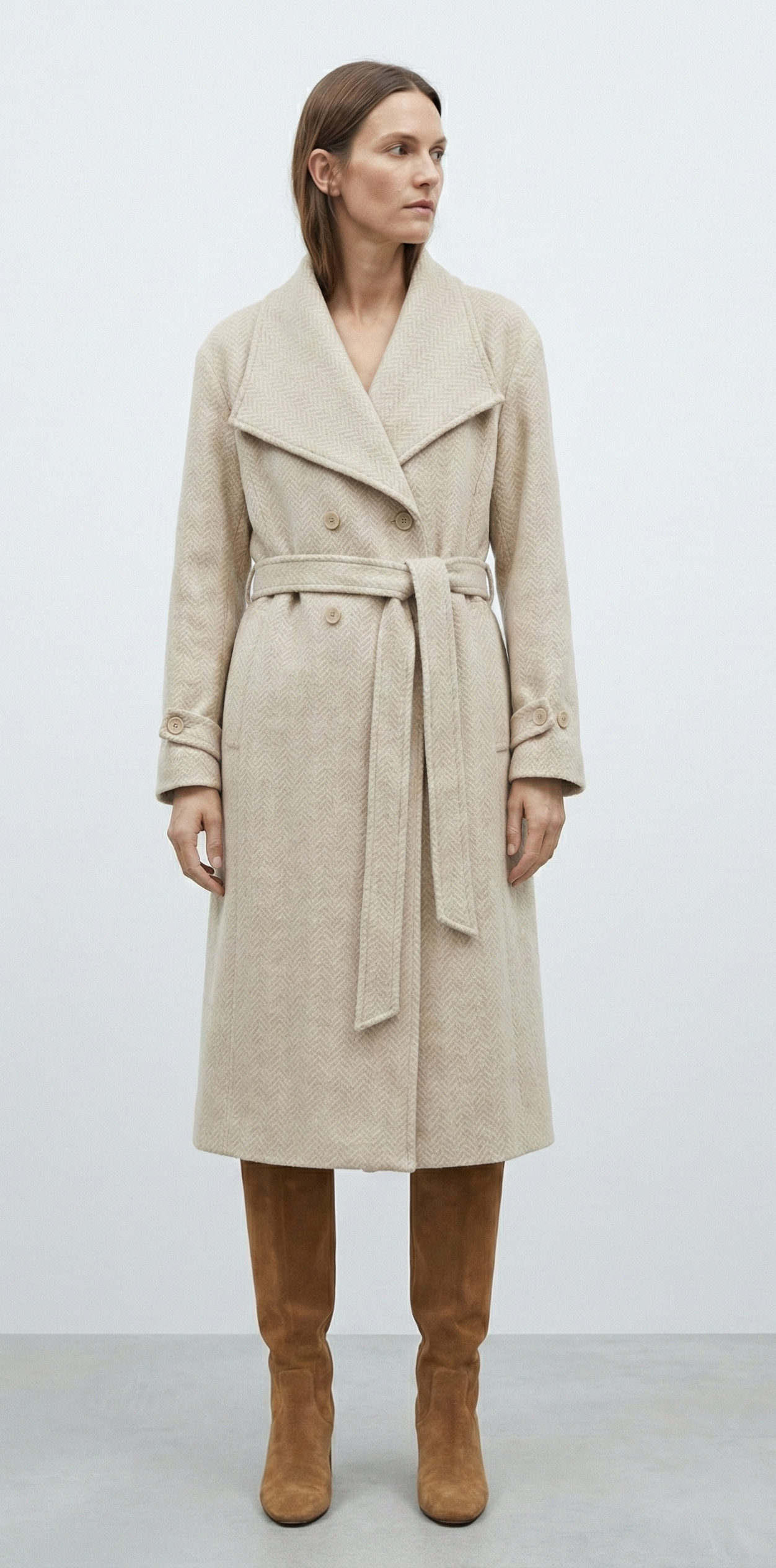 Winter Cream Lined Coat