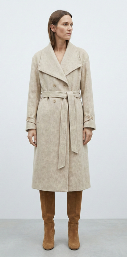 Winter Cream Lined Coat