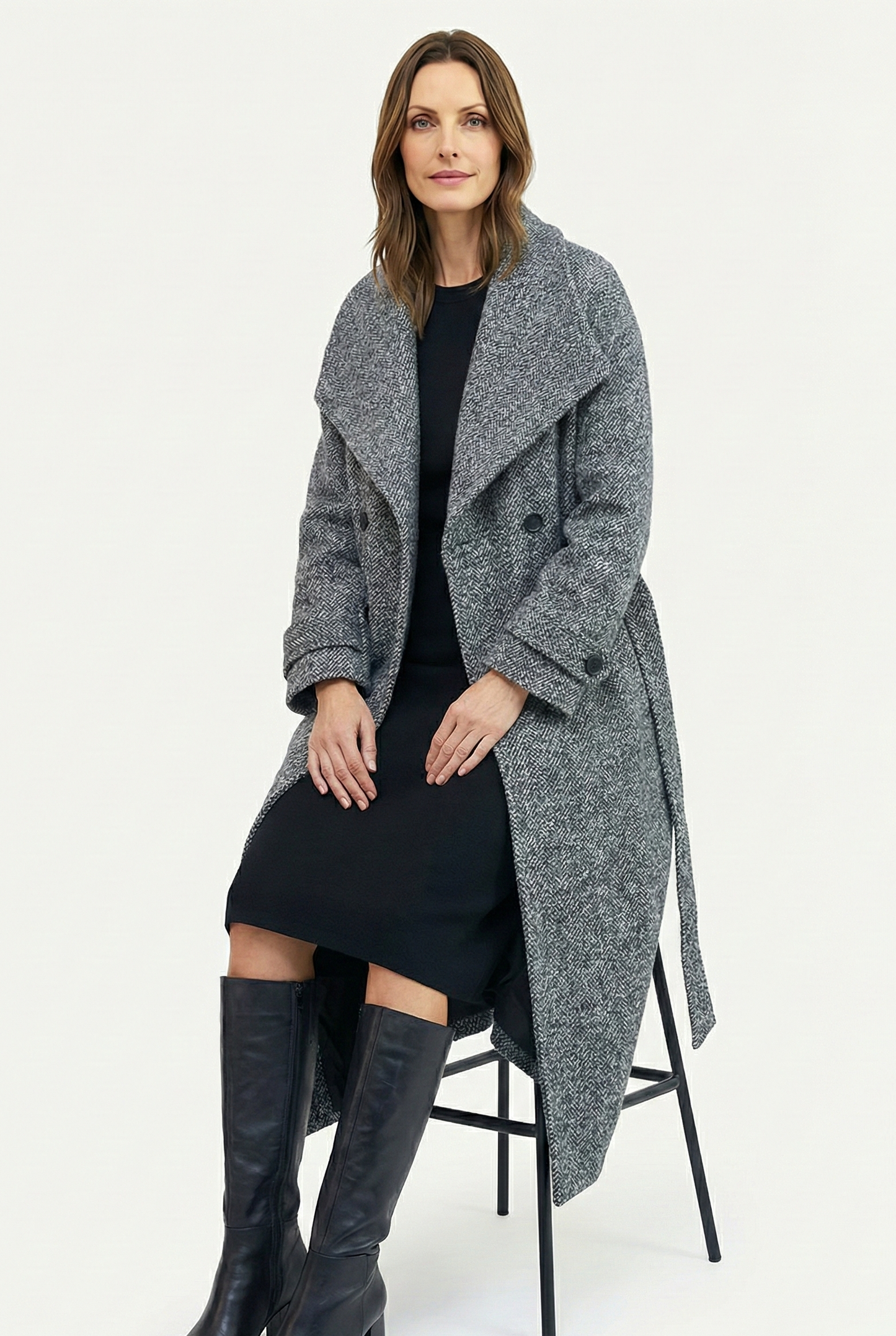 Winter Gray Lined Coat