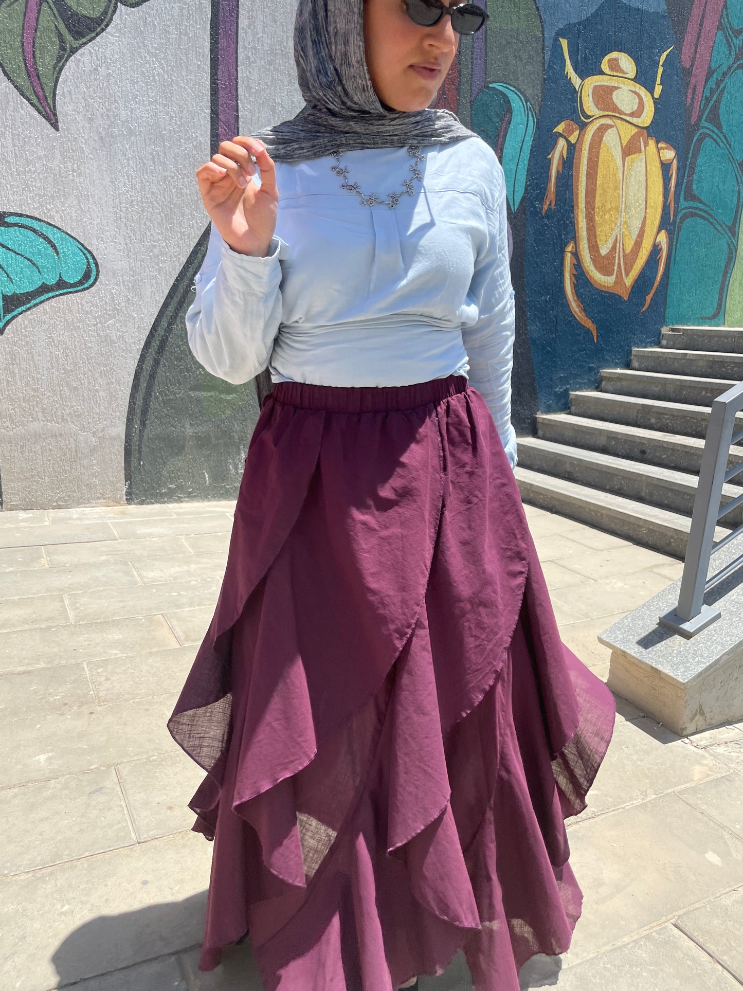The Tulip Skirt in Burgundy