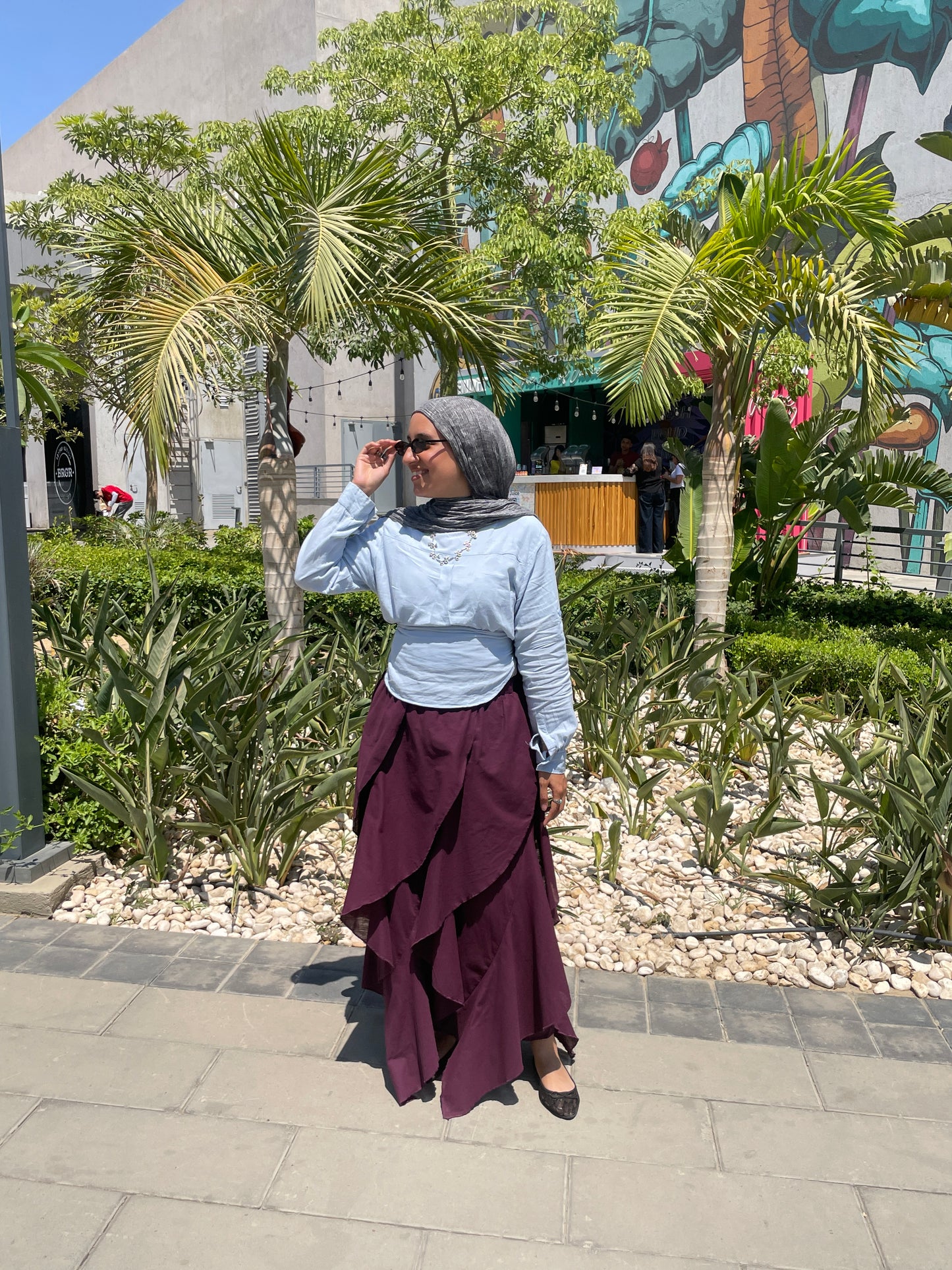 The Tulip Skirt in Burgundy