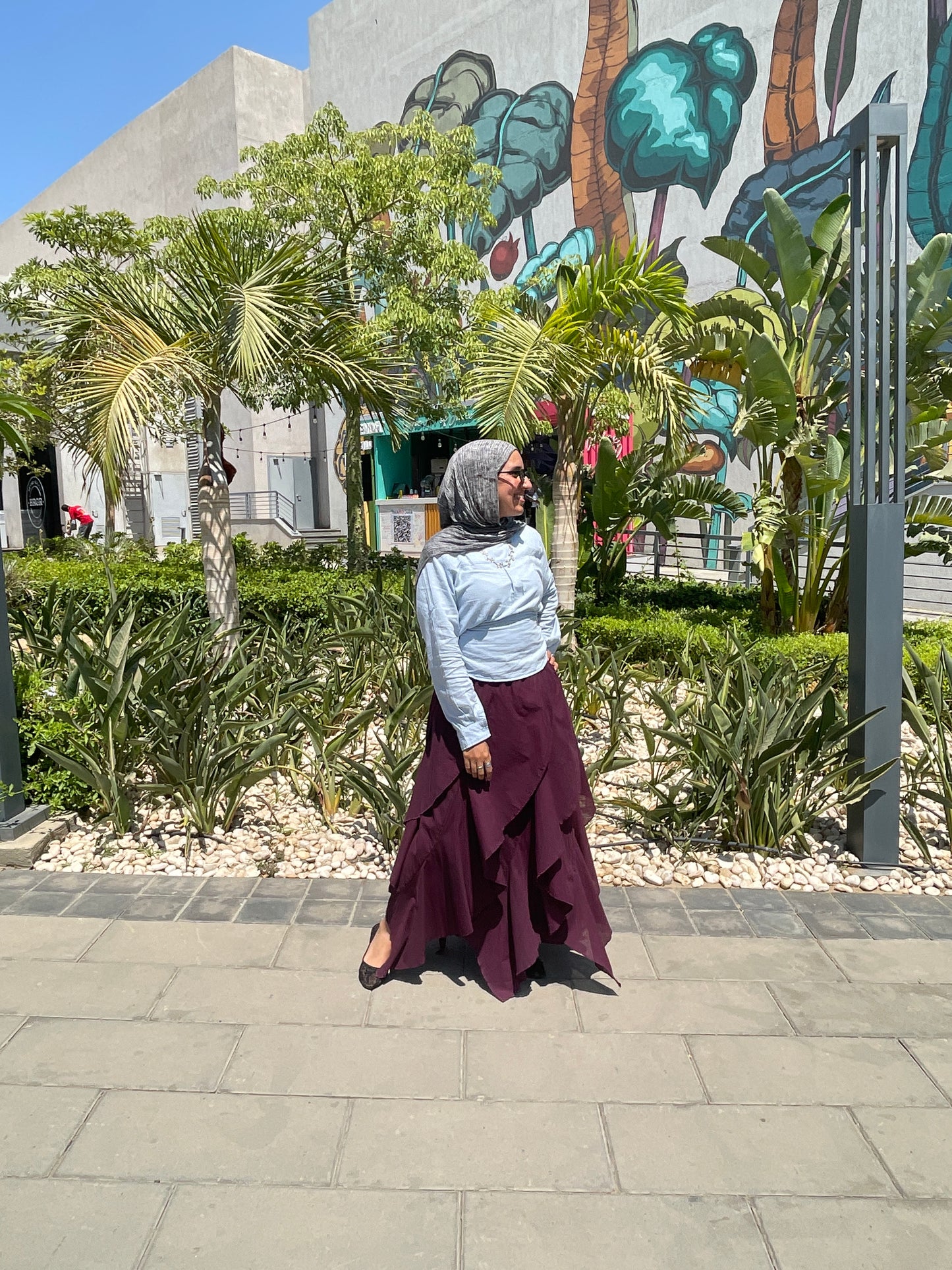 The Tulip Skirt in Burgundy