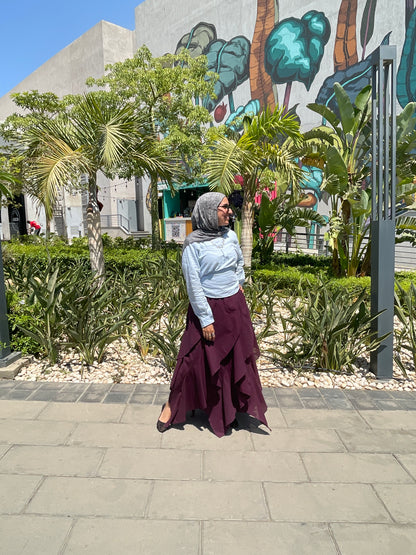 The Tulip Skirt in Burgundy