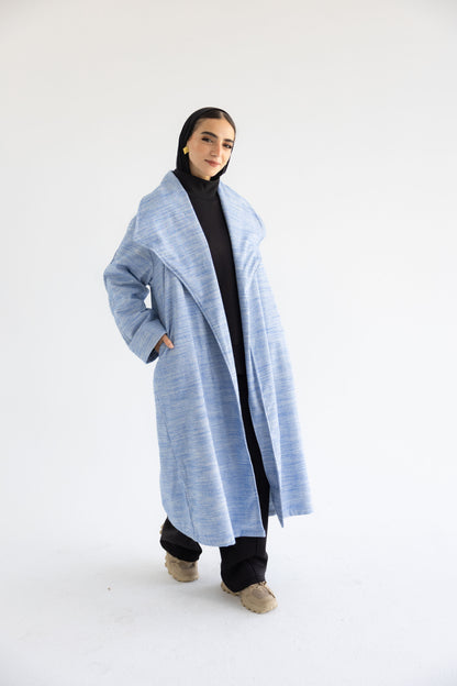 Defa' Drape Cardigan in Azure (دِفْء)