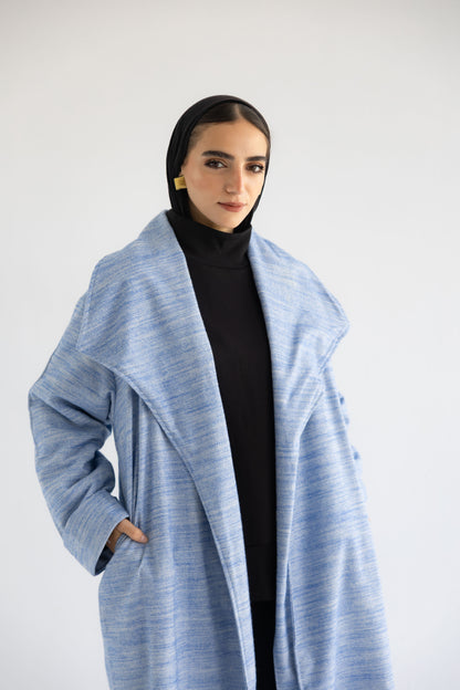 Defa' Drape Cardigan in Azure (دِفْء)