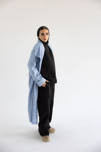 Defa' Drape Cardigan in Azure (دِفْء)