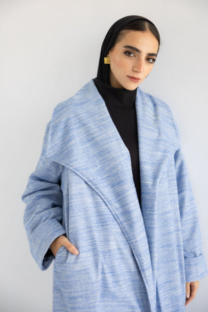 Defa' Drape Cardigan in Azure (دِفْء)
