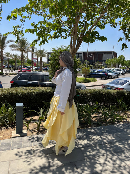 The Tulip Skirt in Butter Yellow