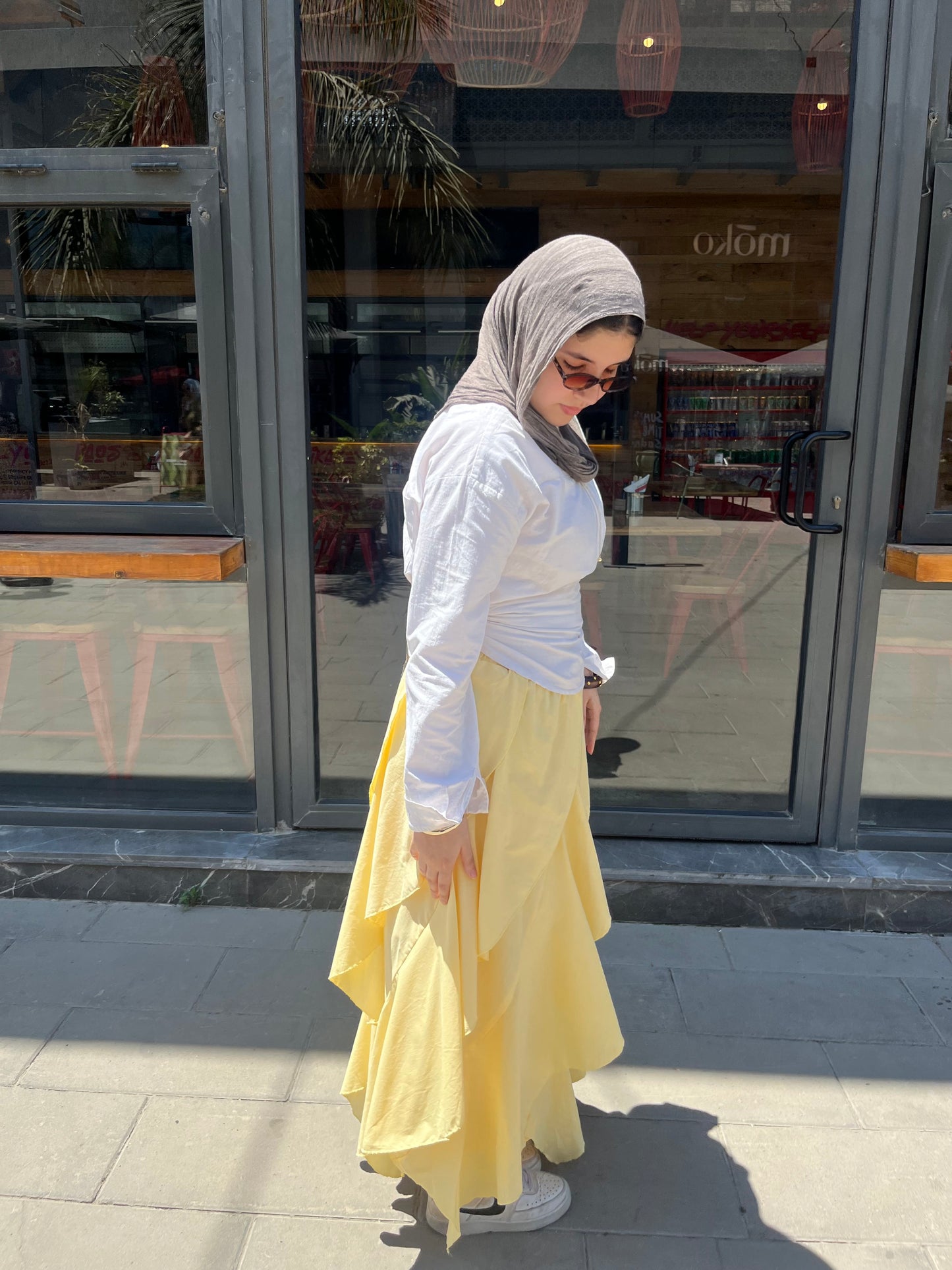 The Tulip Skirt in Butter Yellow
