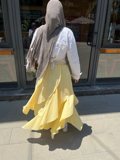 The Tulip Skirt in Butter Yellow