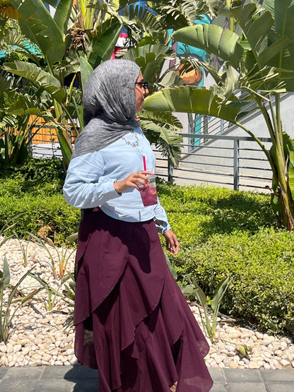The Tulip Skirt in Burgundy
