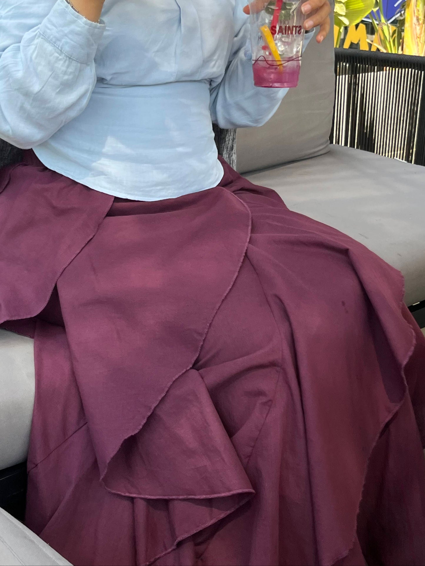The Tulip Skirt in Burgundy