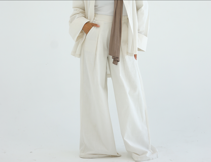 Seashell buttons linen set